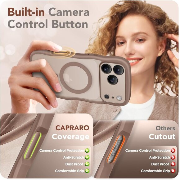 Women Clear Brown Iphone 17 Pro Max Case Full Camera Protection Mag Safe - Picture 5 of 9